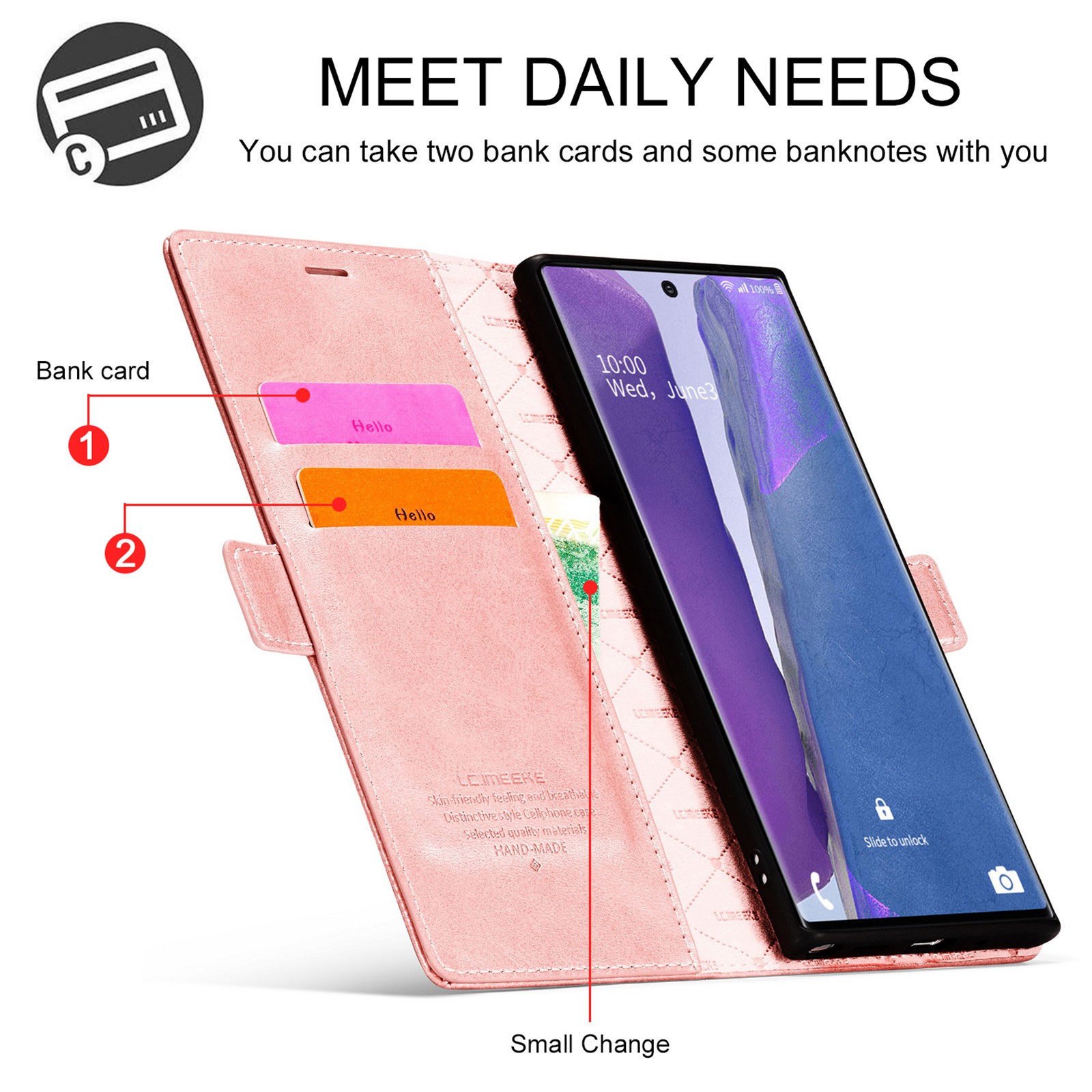 Casual Simple Leather Flip Phone Protective Case