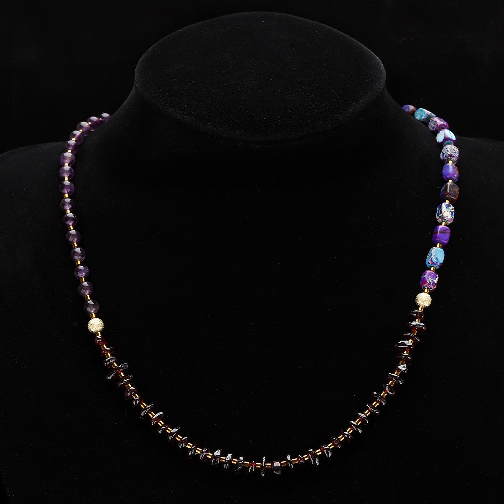 Amethyst Round Beads Stone Bracelet