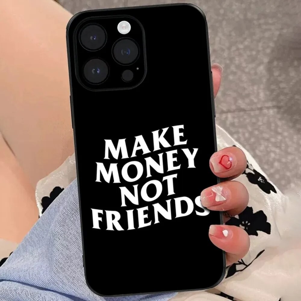 Black English Money Phone Case