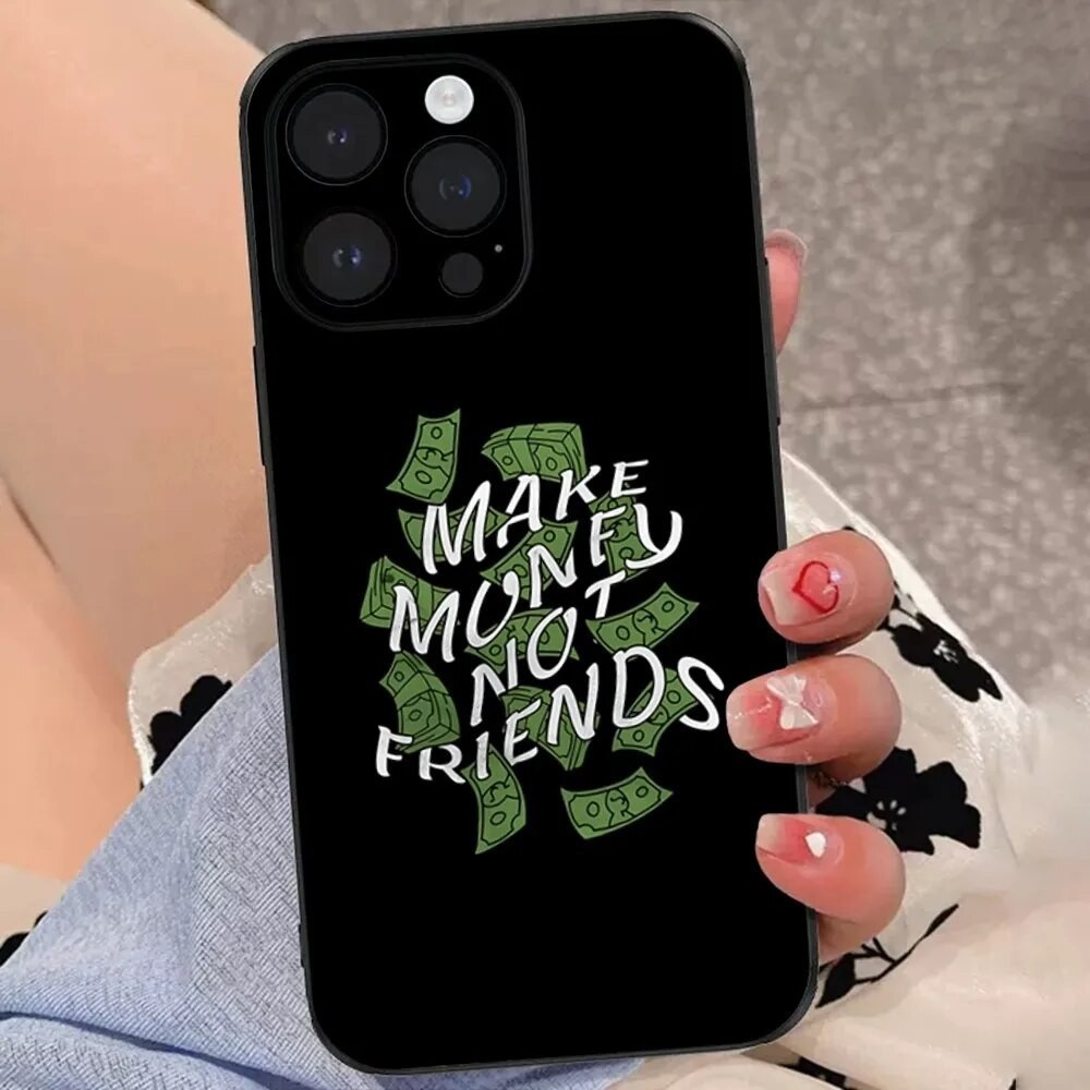 Black English Money Phone Case