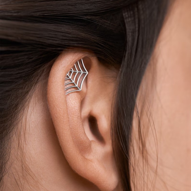 Spider Web Stud Earrings Personality Halloween Horror