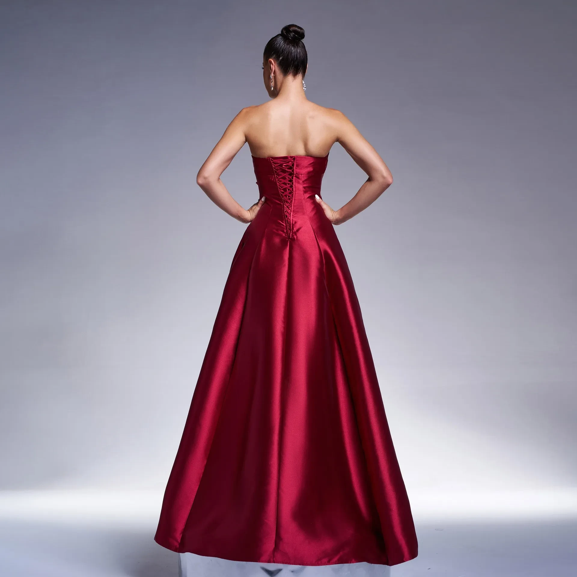 Burgundy Maid Of Honor Dress