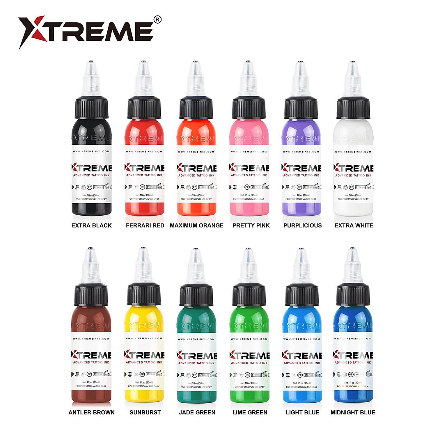 12 Primary Colour Set  Xtreme Ink