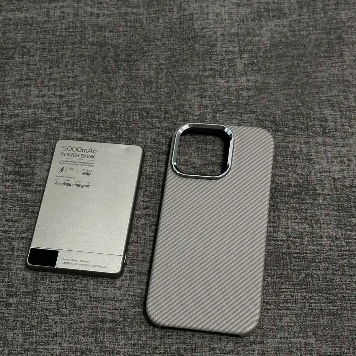 Magnetic Phone Case Carbon Fiber Texture Ultra-thin Protective Cover