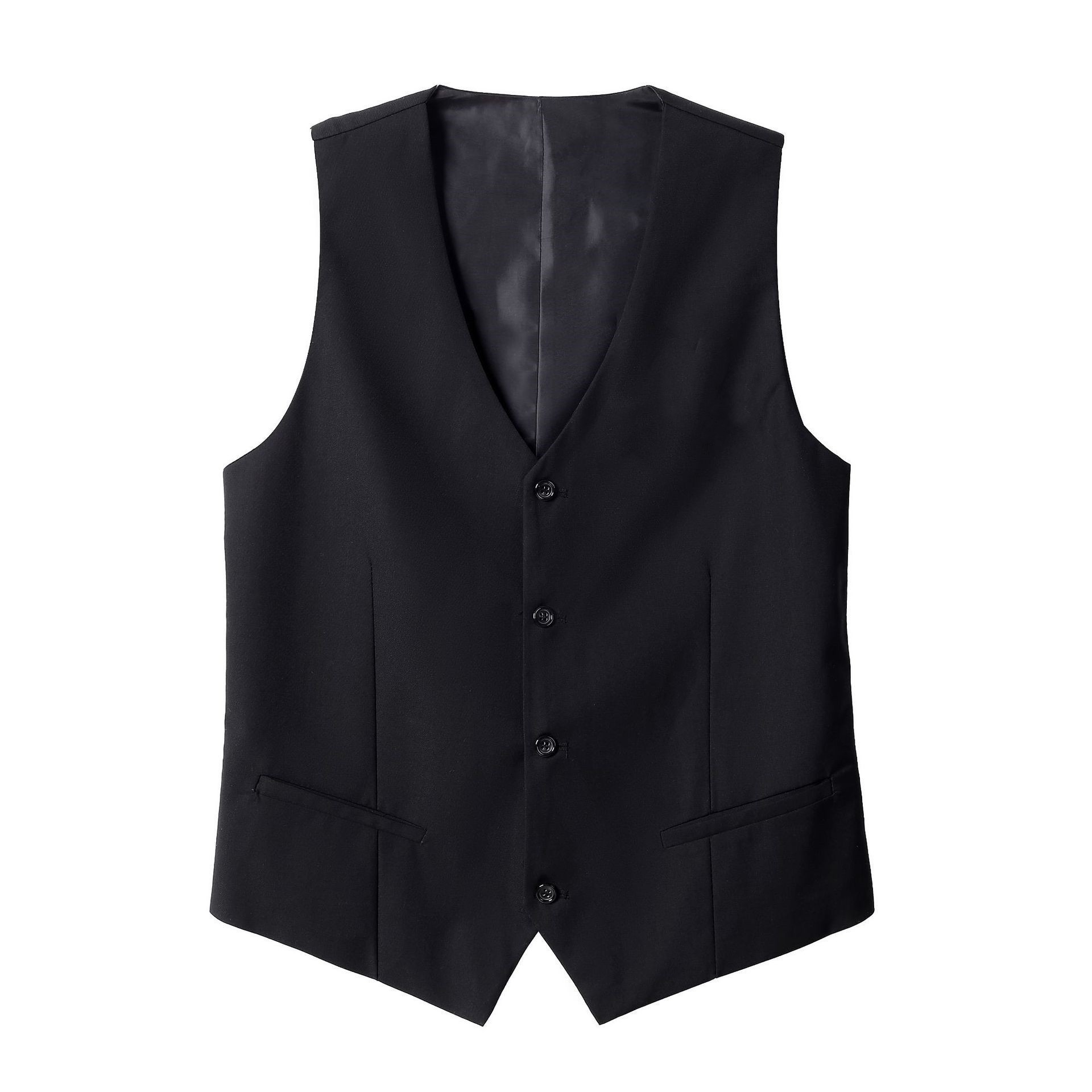 Black Slim-fitting Work Clothes Men's Suit Vest Business Wear