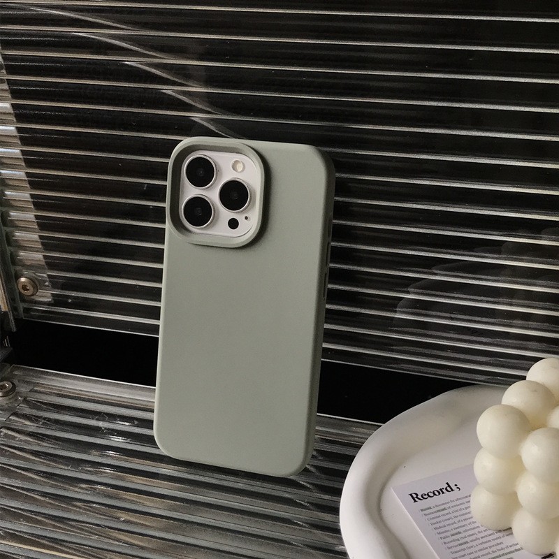 Solid Color Liquid Silicone Phone Case