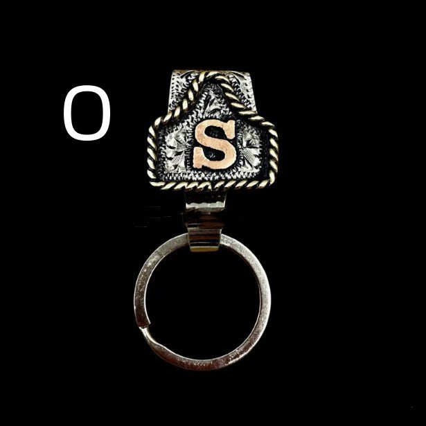 Handmade Cow Tag Belt Key Holder Metal