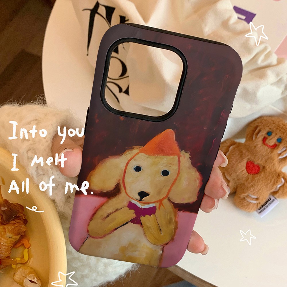 Puppy Reading Film Magnetic Two-in-one Phone Case