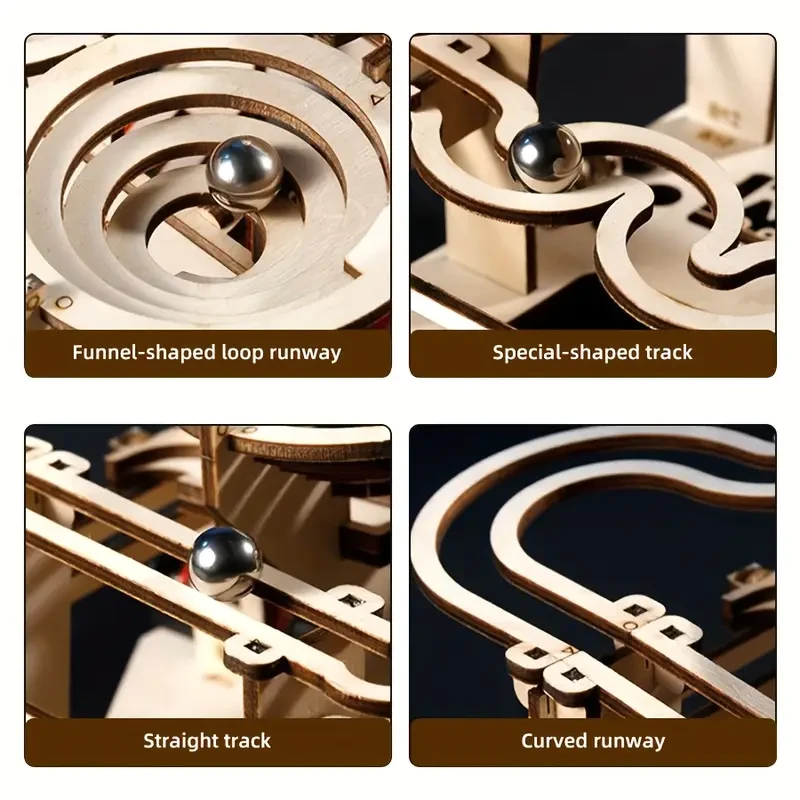 Wooden 3D Marble Runway Puzzle