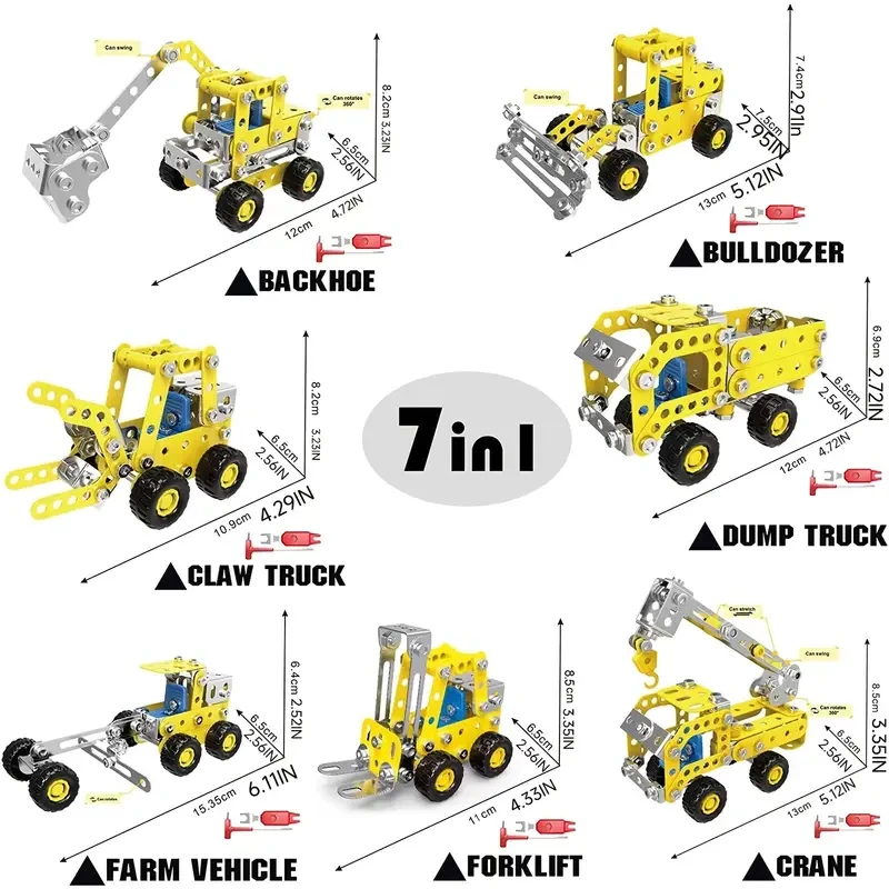 180pcs STEM Engineering Vehicle Kit