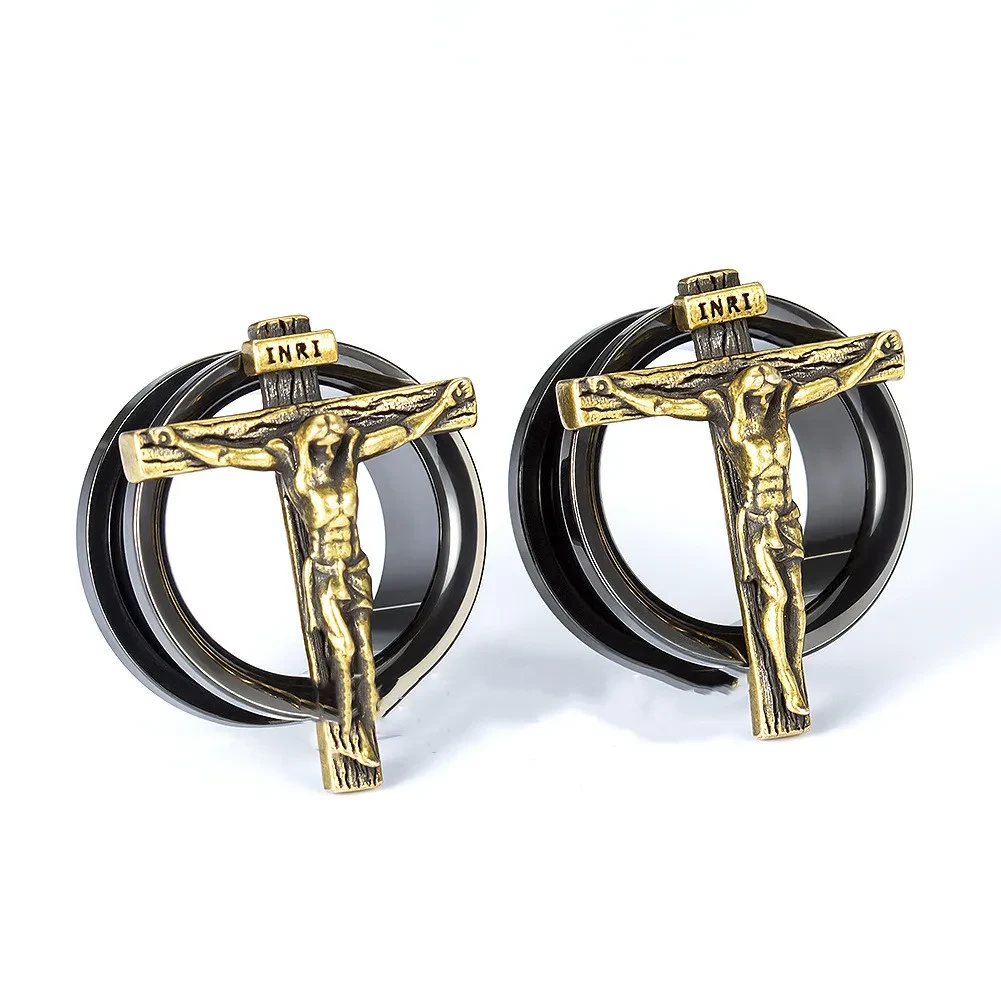 Black Plug Earrings