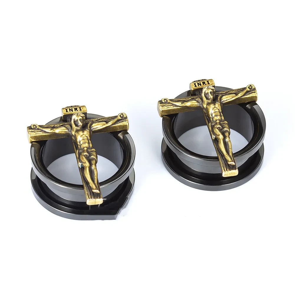 Black Plug Earrings