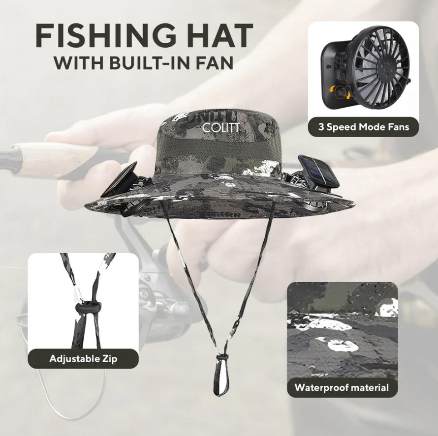 Fishing Hat With Built In Fan