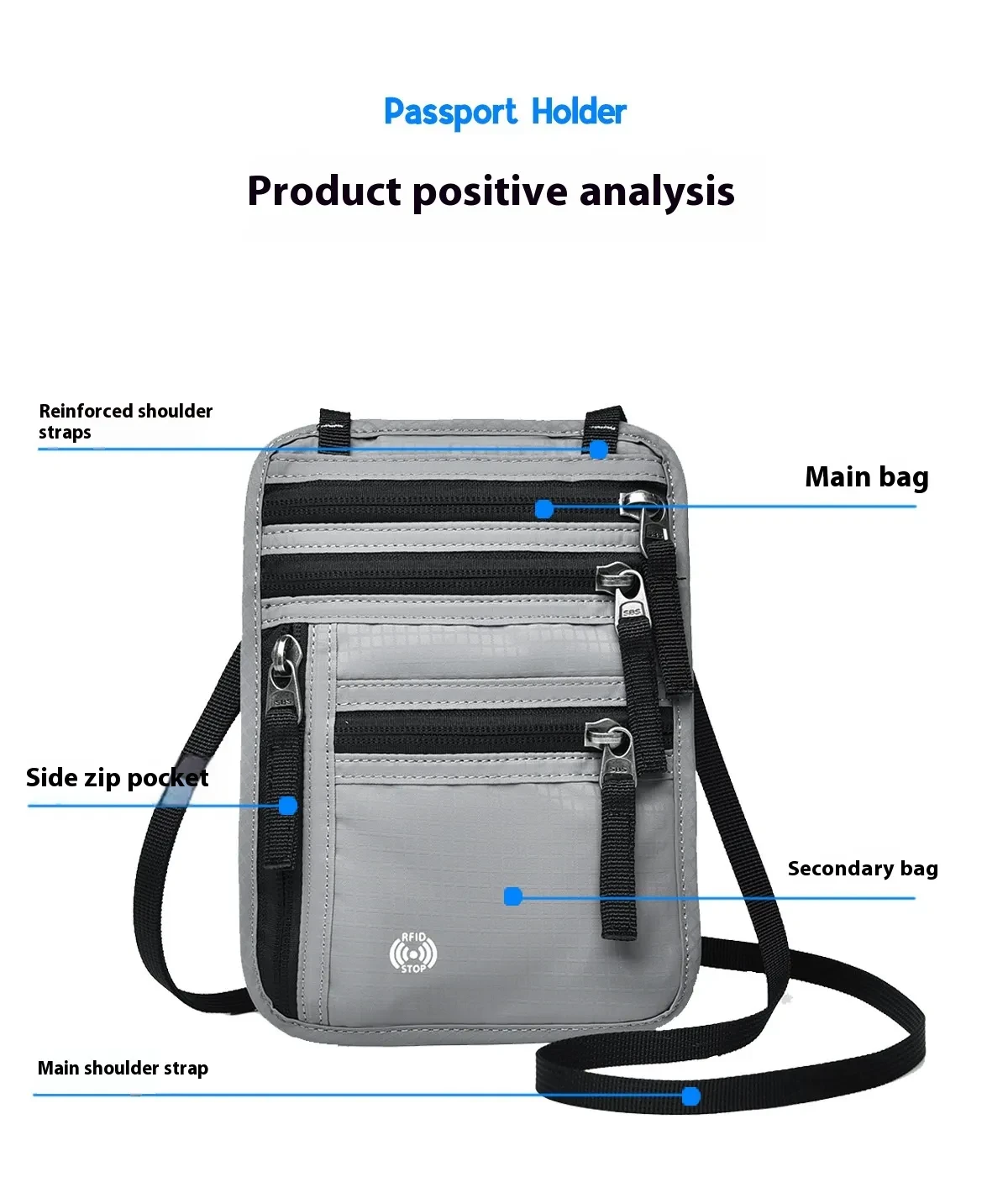 Mens Travel Bag For Passport And Money