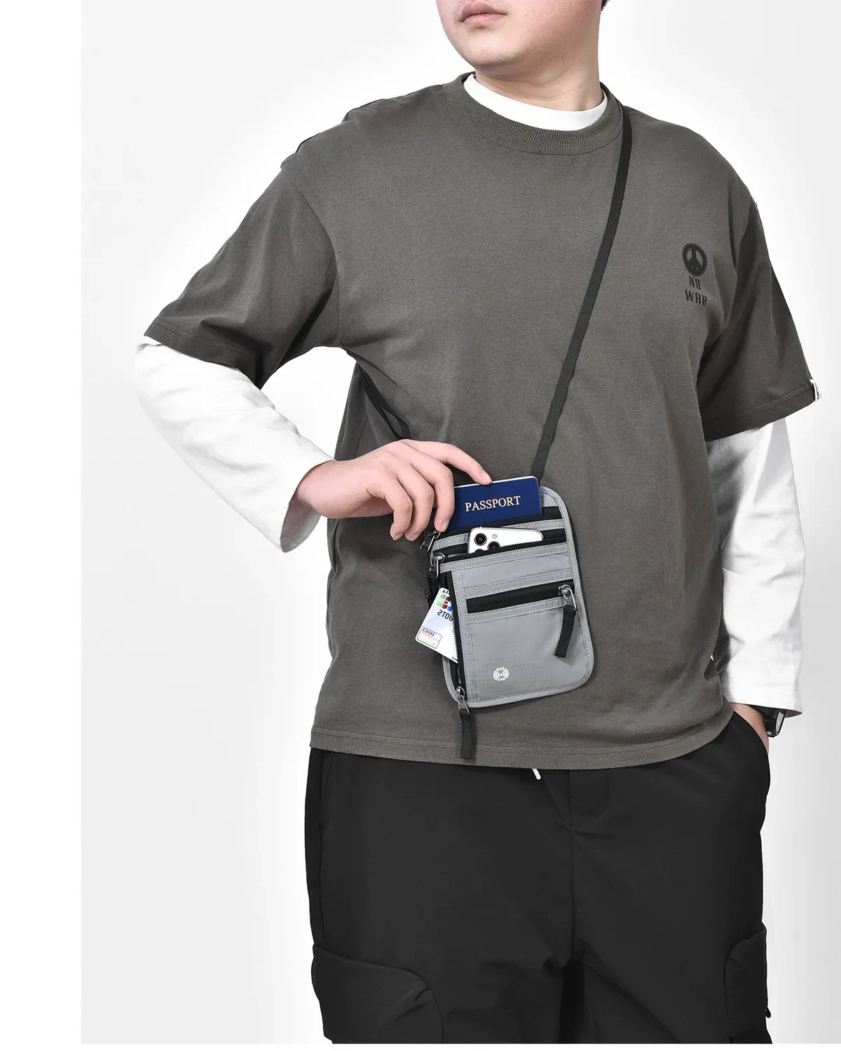 Mens Travel Bag For Passport And Money