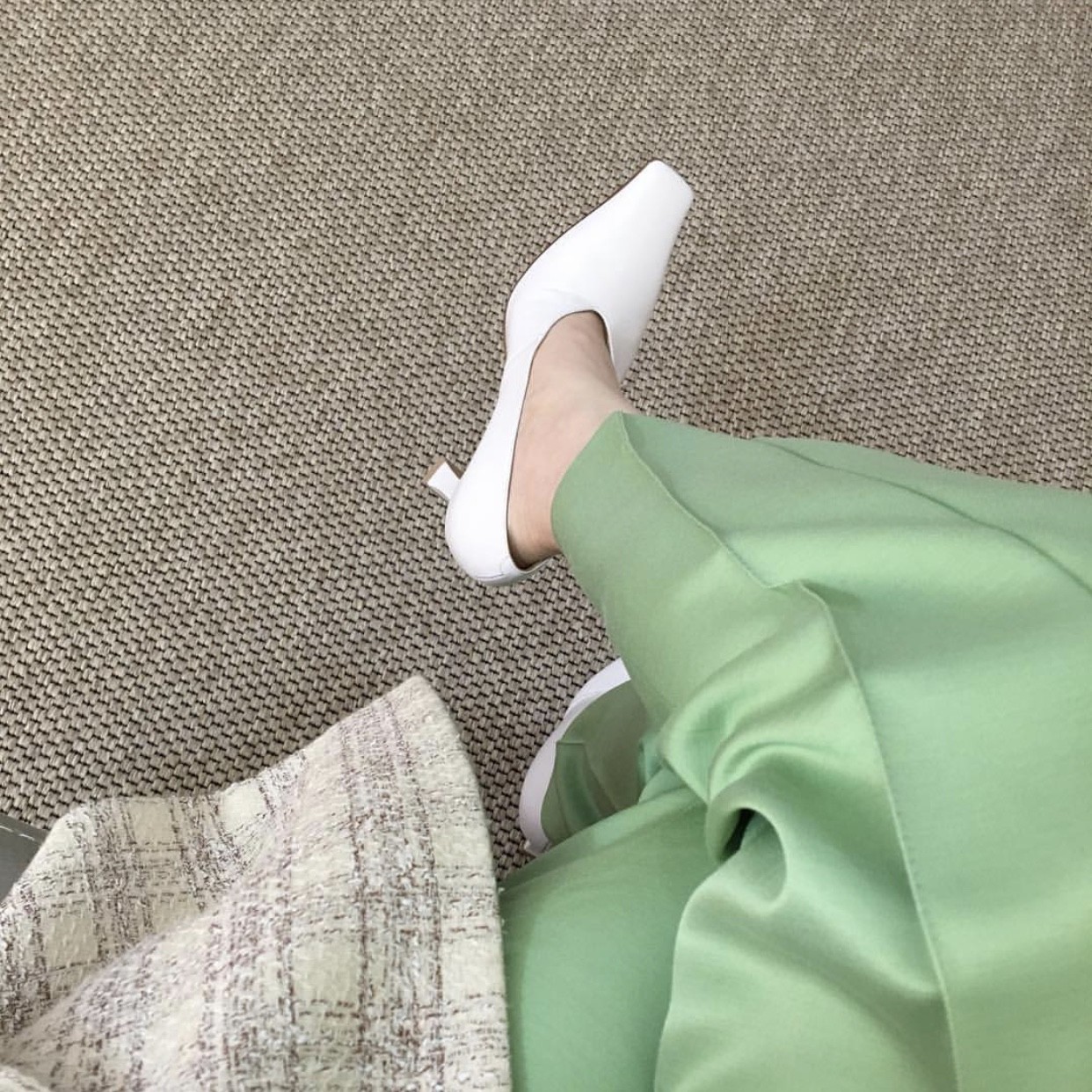 White Closed Toe Heels