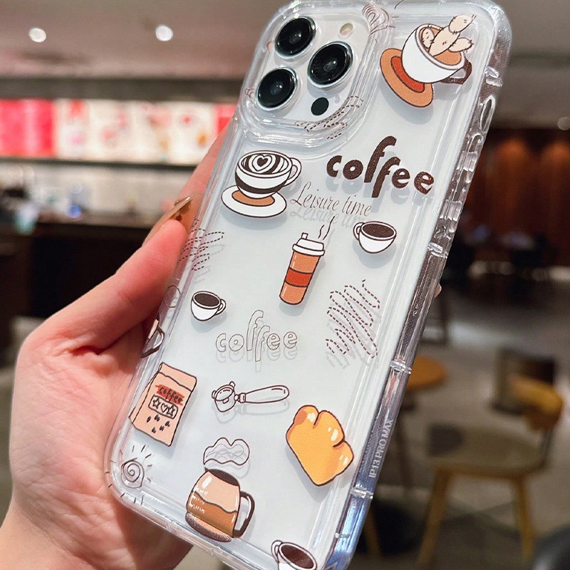 Premium Coffee Airbag Drop-resistant Protective Cover