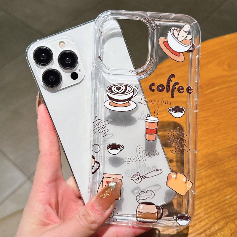 Premium Coffee Airbag Drop-resistant Protective Cover