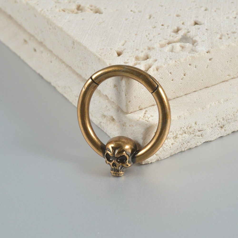 Vintage Puncture Ancient & Gold Antique Silver Copper Earrings