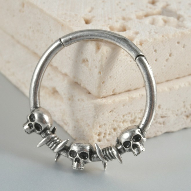 Vintage Puncture Ancient & Gold Antique Silver Copper Earrings