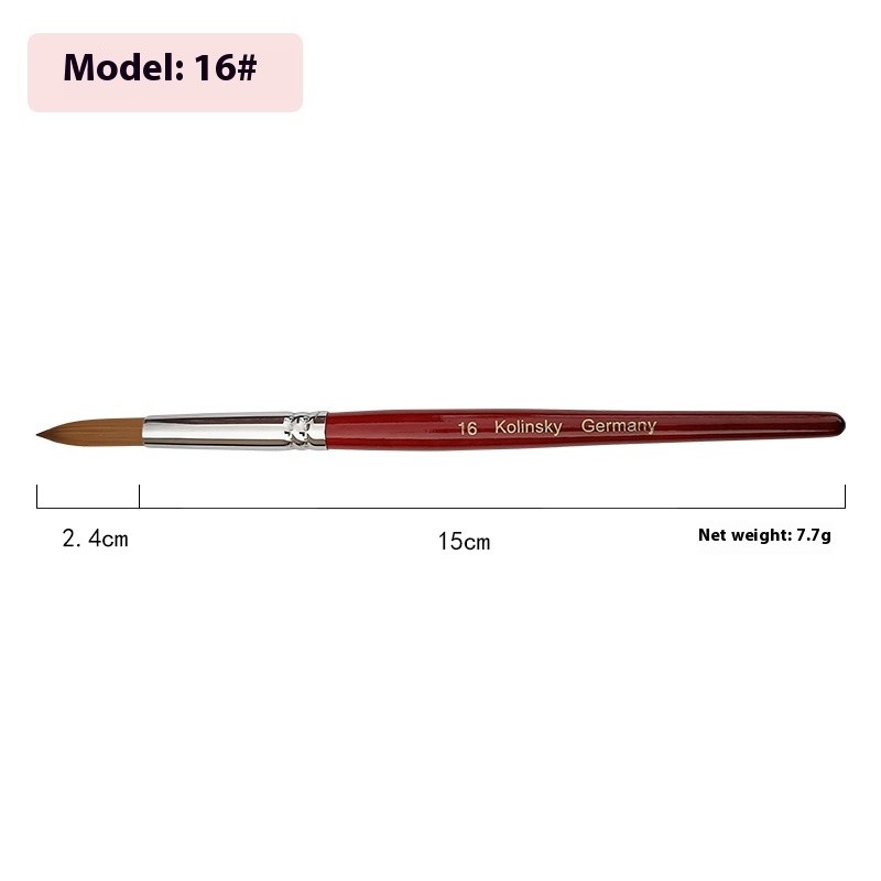 Nail Art Crystal Pen With A Round Tip Made Of Rosewood