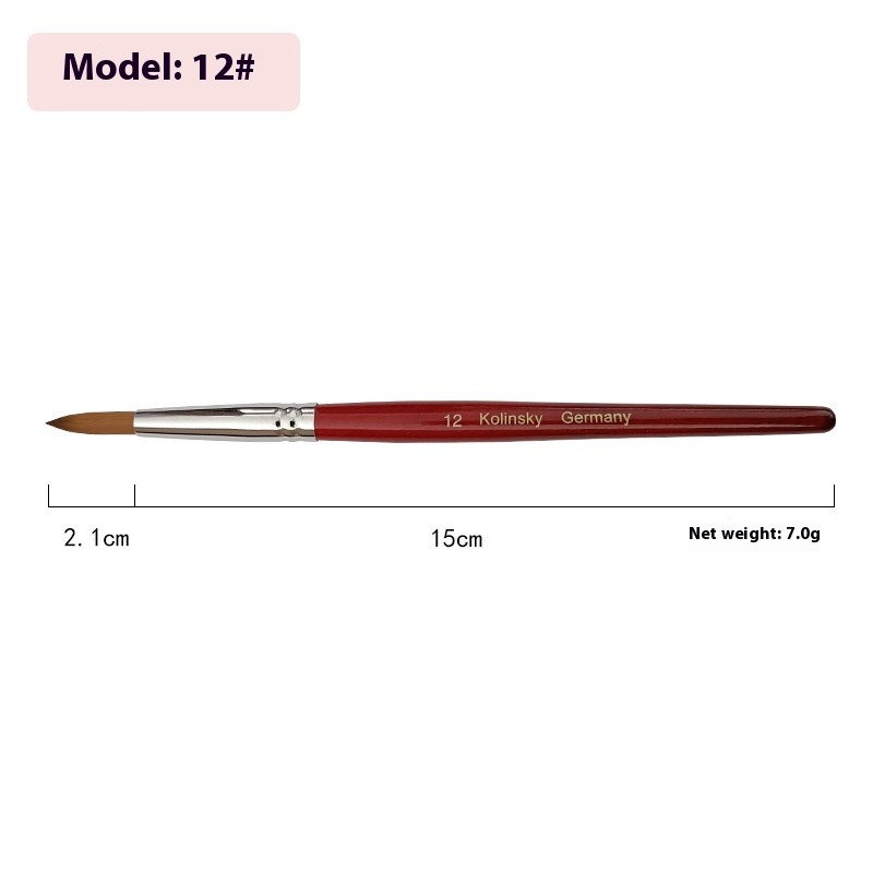 Nail Art Crystal Pen With A Round Tip Made Of Rosewood