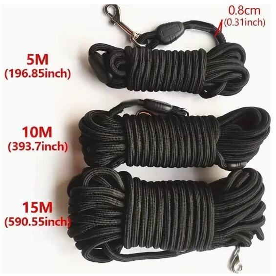 Portable Solid Color Pet Tracking Training Traction Rope