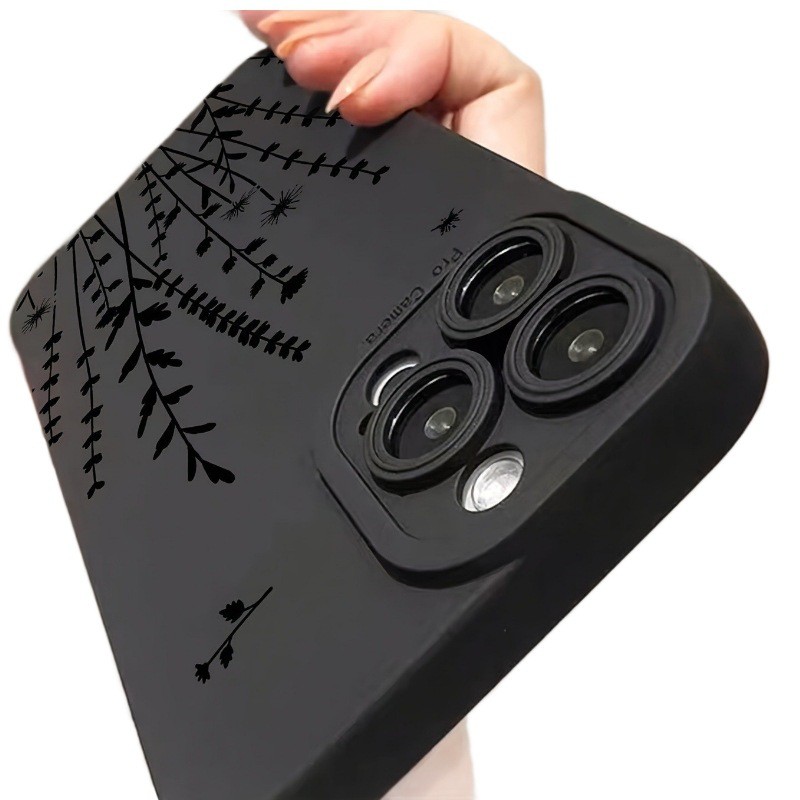 Flowers, Flowers And Branches Silicone Straight Edge Frosted Skin Feeling All-inclusive