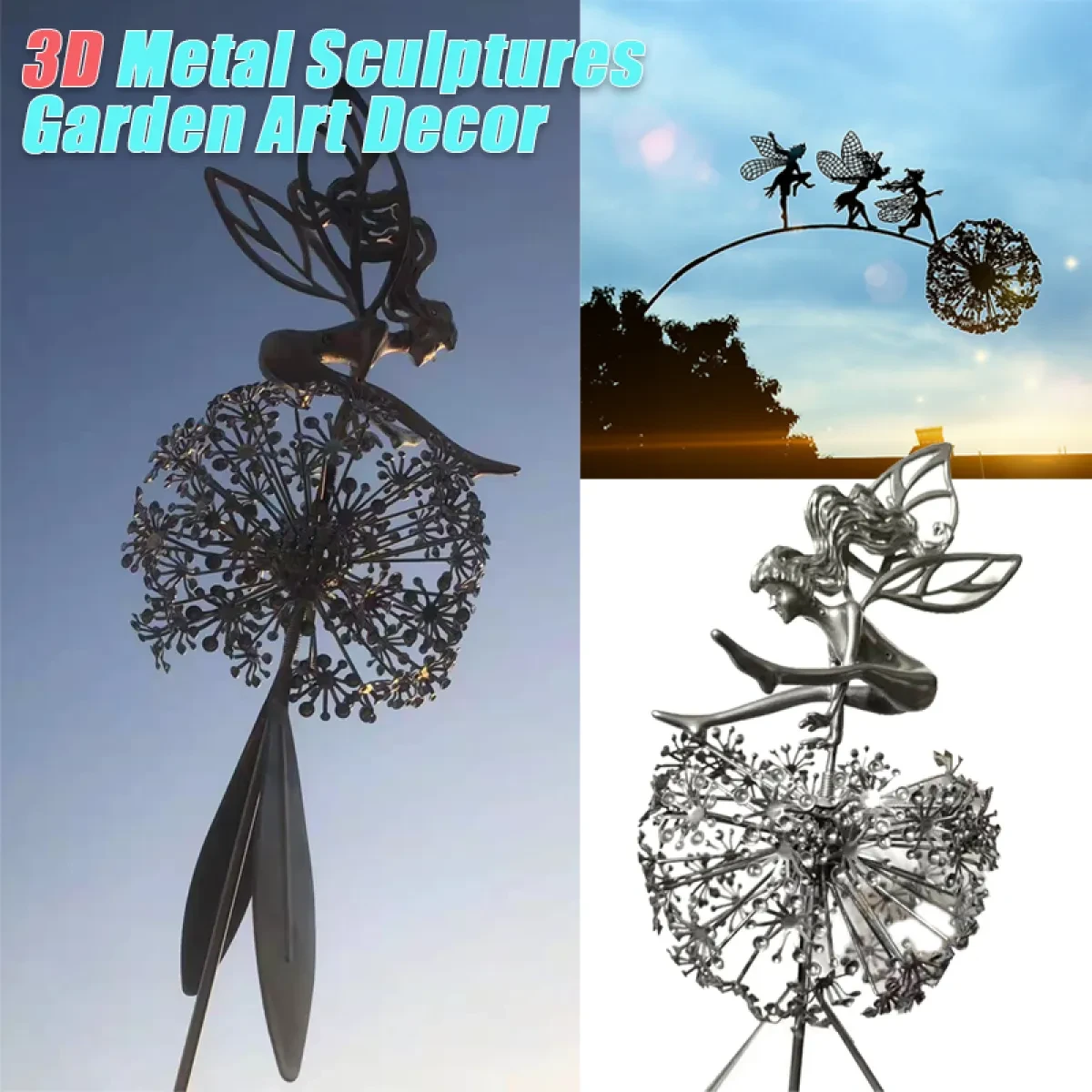 Wire Dandelion Sculpture