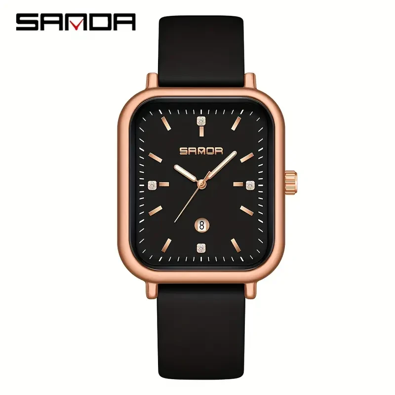SANDA Unisex Retro Square Quartz Watch