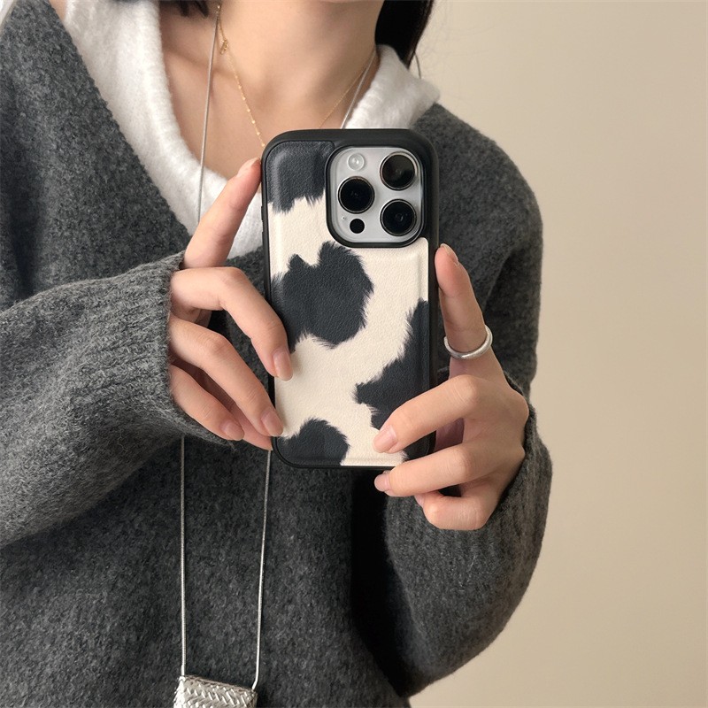 Black And White Animal Pattern Phone Case All-inclusive Drop-resistant
