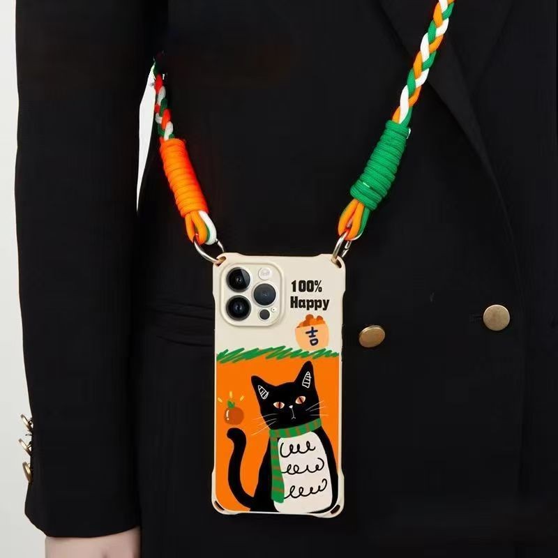 Scarf Cat Suitable For Crossbody Phone Lanyard Phone Case