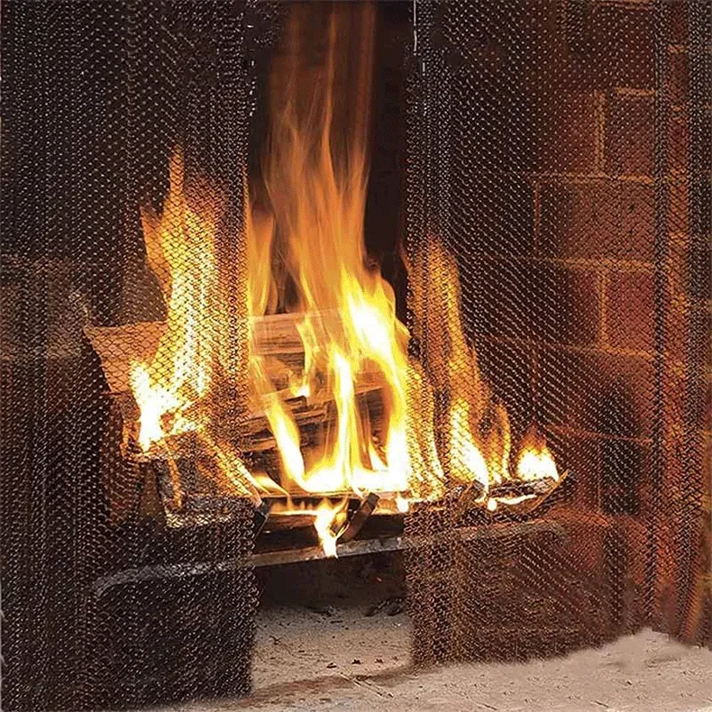 Fireplace Mesh Curtain Prevent Damage To Fireplace Floor Fireplace Screen Tool