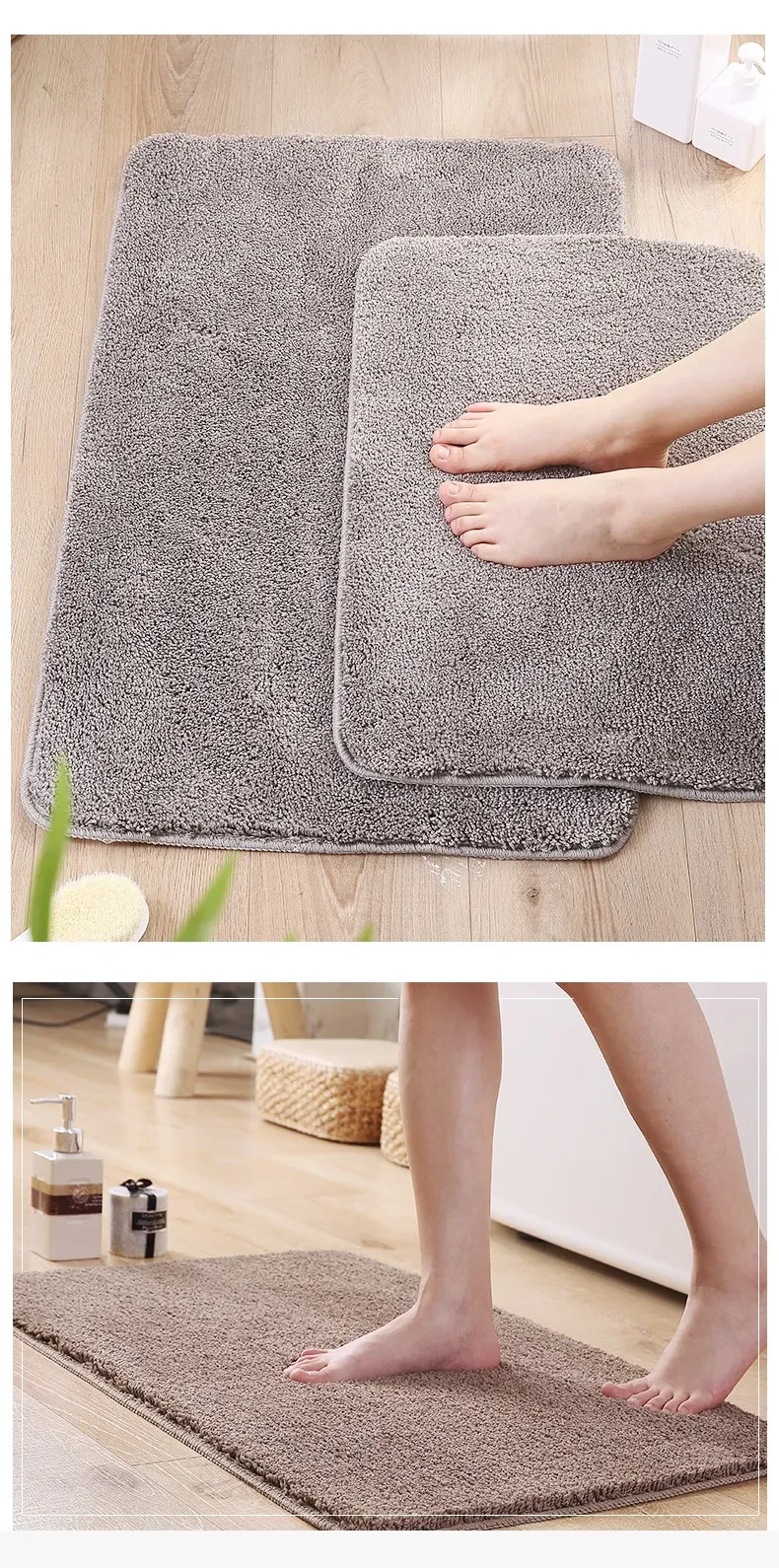 Cake Velvet Bathroom Absorbent Non-slip Floor Mat