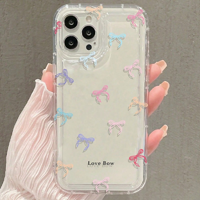 Full Screen Bow TPU Phone Case Transparent