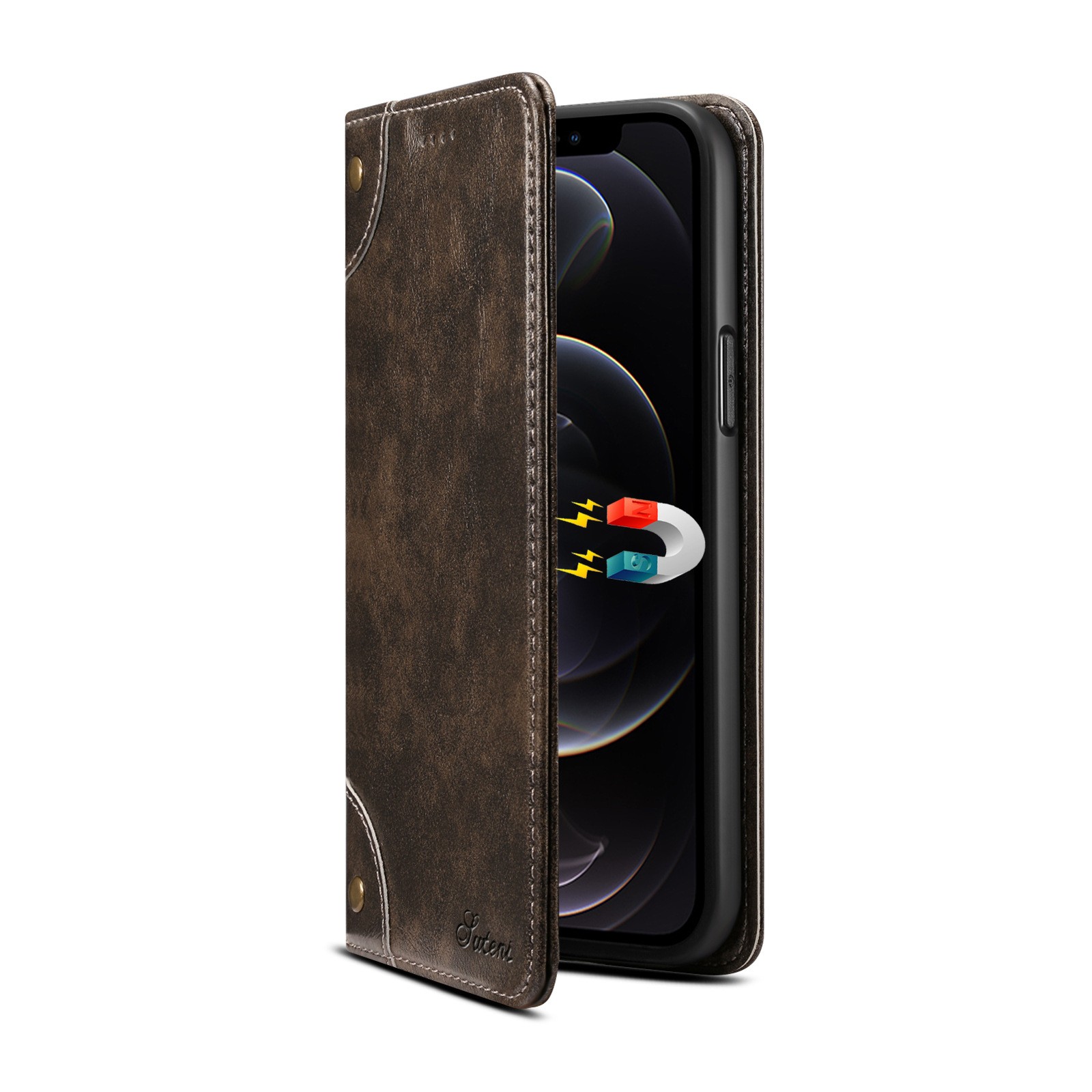 Phone Case Flip Magnetic Card Holster Protective Leather Case