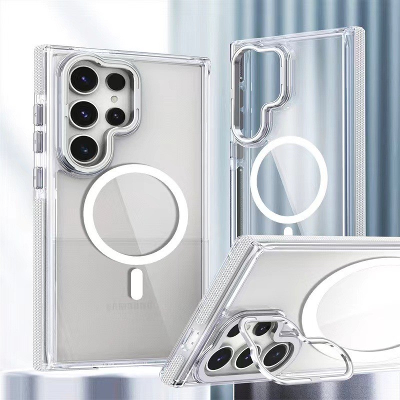 Two-color Xuncai For S25 ULTRA Phone Case Colorful Hardware Magnetic Suction