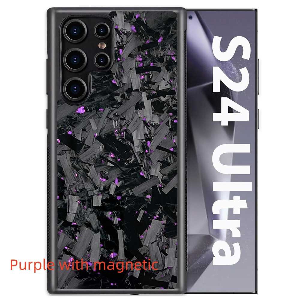 Magnetic Forged Carbon Fiber Shell Phone Case Protective Sleeve