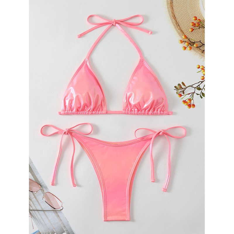 Women's Pure Color Casual Versatile Bikini Suit