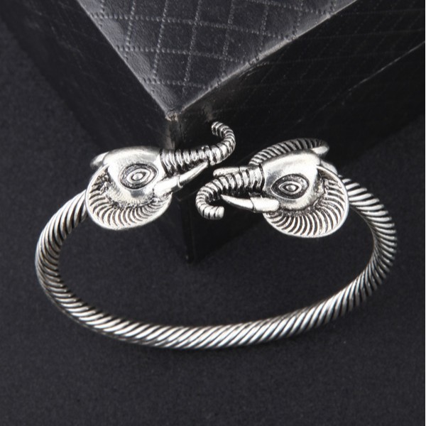 Retro Simple Elephant Open Men's Bracelet