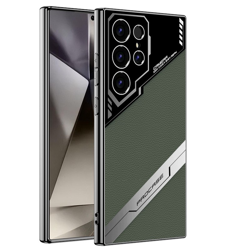 Phone Case S24 Electroplated Esports Leather S23u Creative Protective Case
