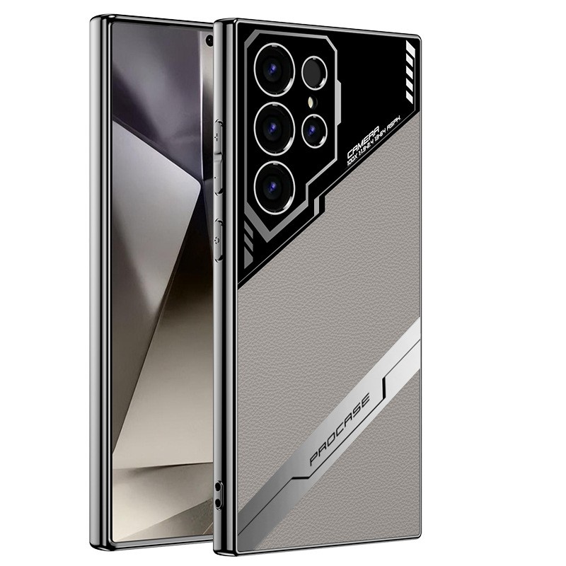 Phone Case S24 Electroplated Esports Leather S23u Creative Protective Case