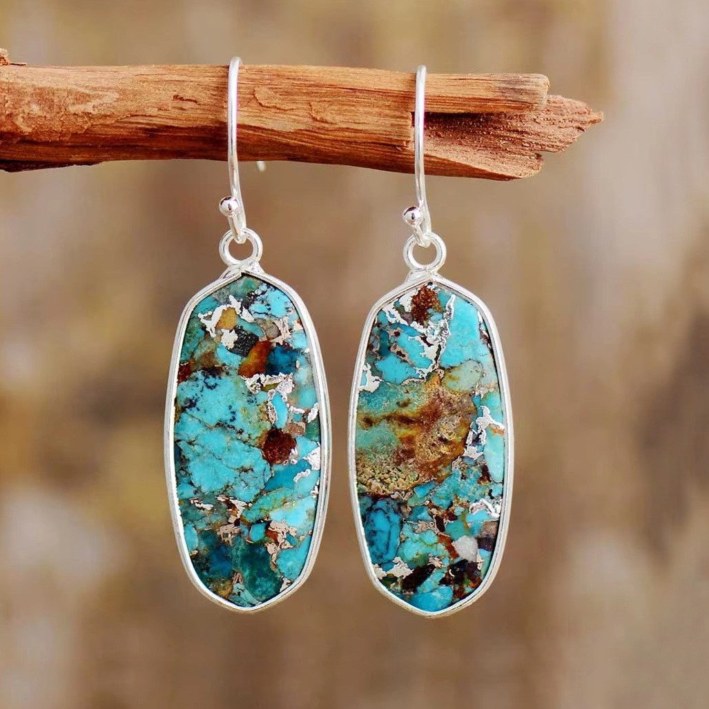 European And American Designer High Quality Light Luxury Natural Stone Earrings