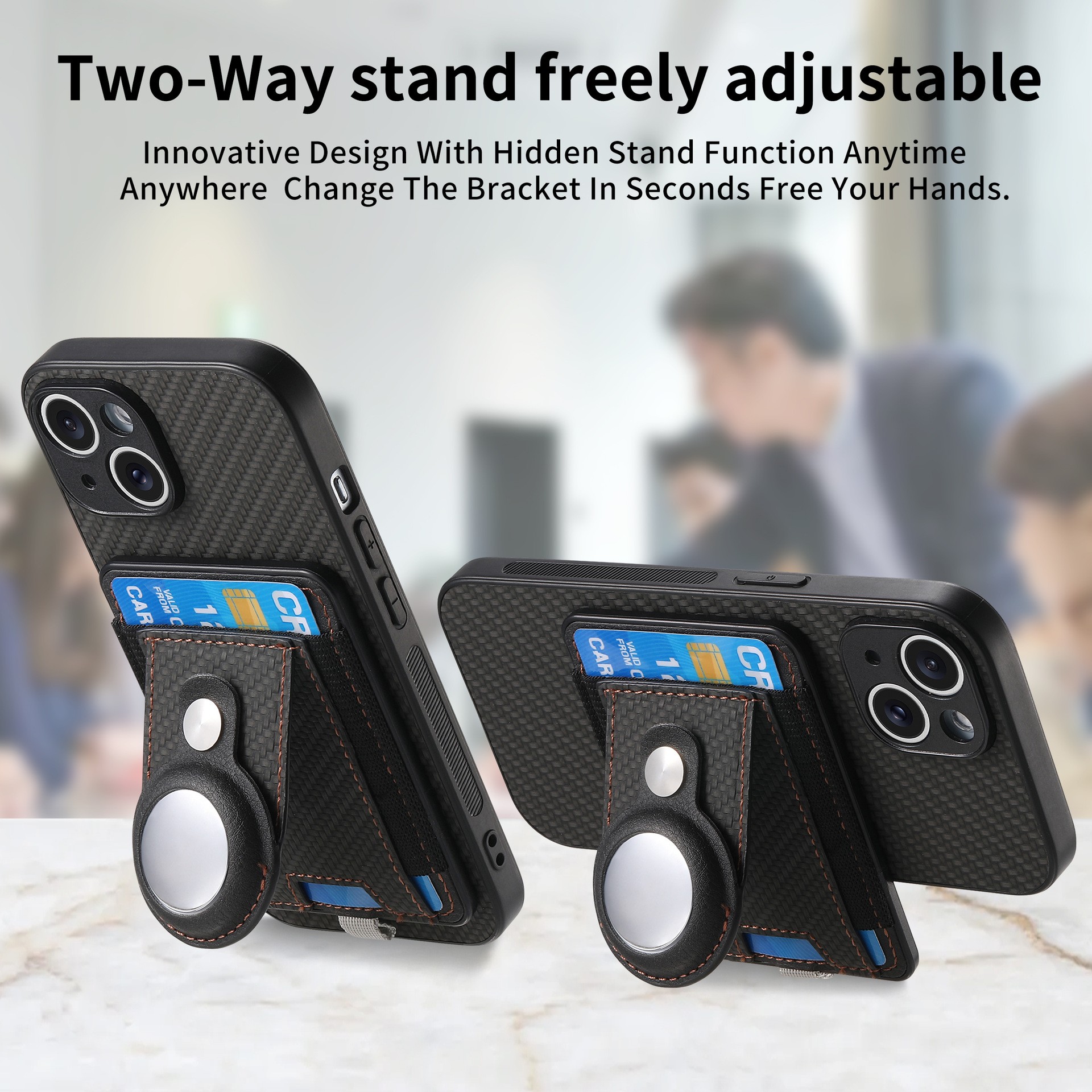 Fashion Storage AirTag Magnetic Phone Case