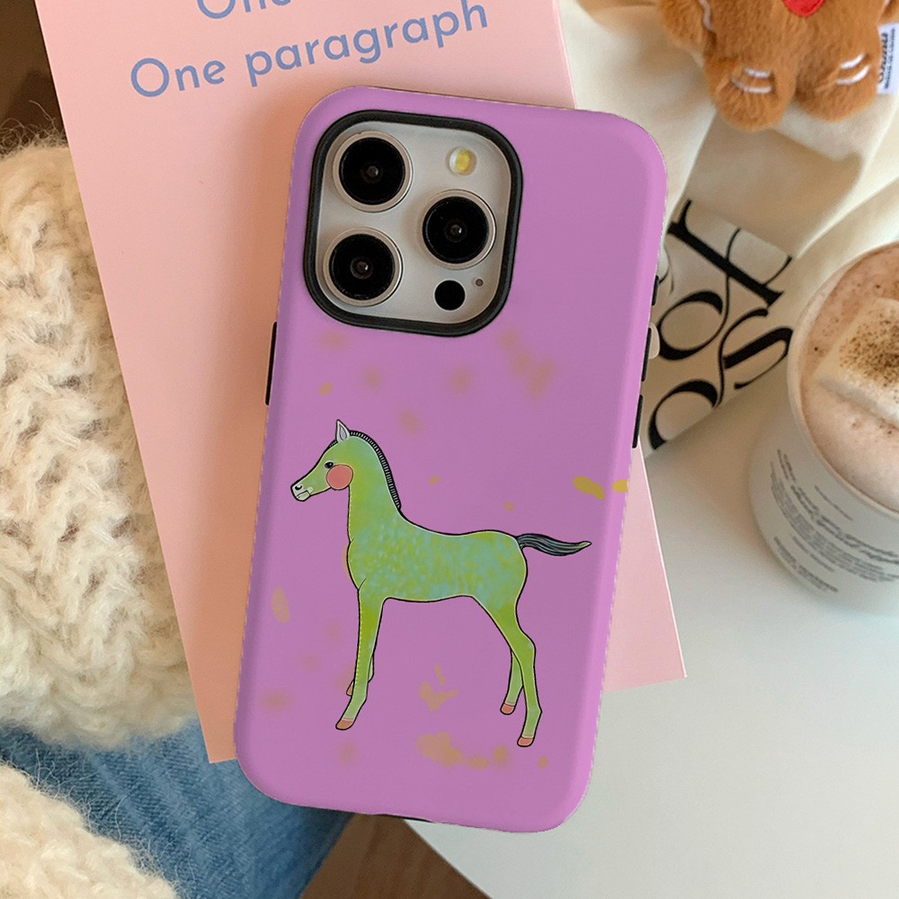 Creative Cartoon Printed 2-in-1 Phone Case