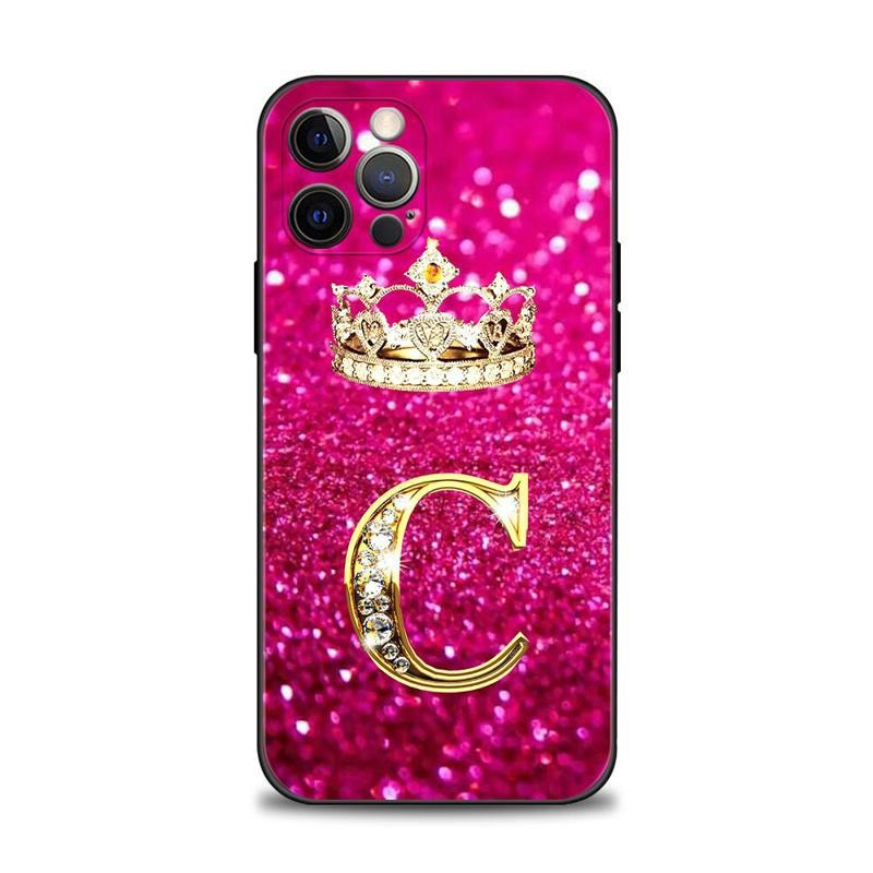 Golden Diamond King Crown Letters Phone Case