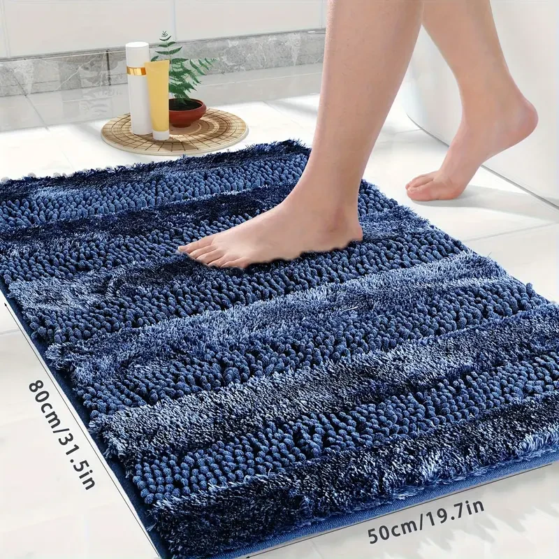 Soft and Absorbent Plush Chenille Bath Mat