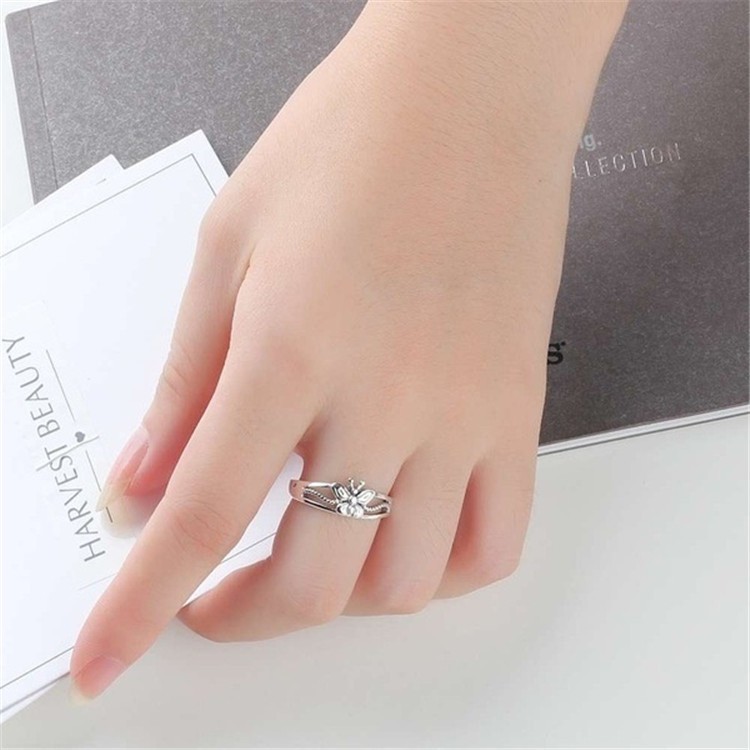 925 Thai Silver Butterfly Ring Entry Lux Women Vintage Ornament