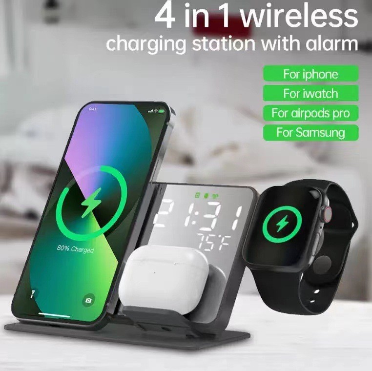 Four-in-one Wireless Charger Mobile Phone Headset Smart Watch