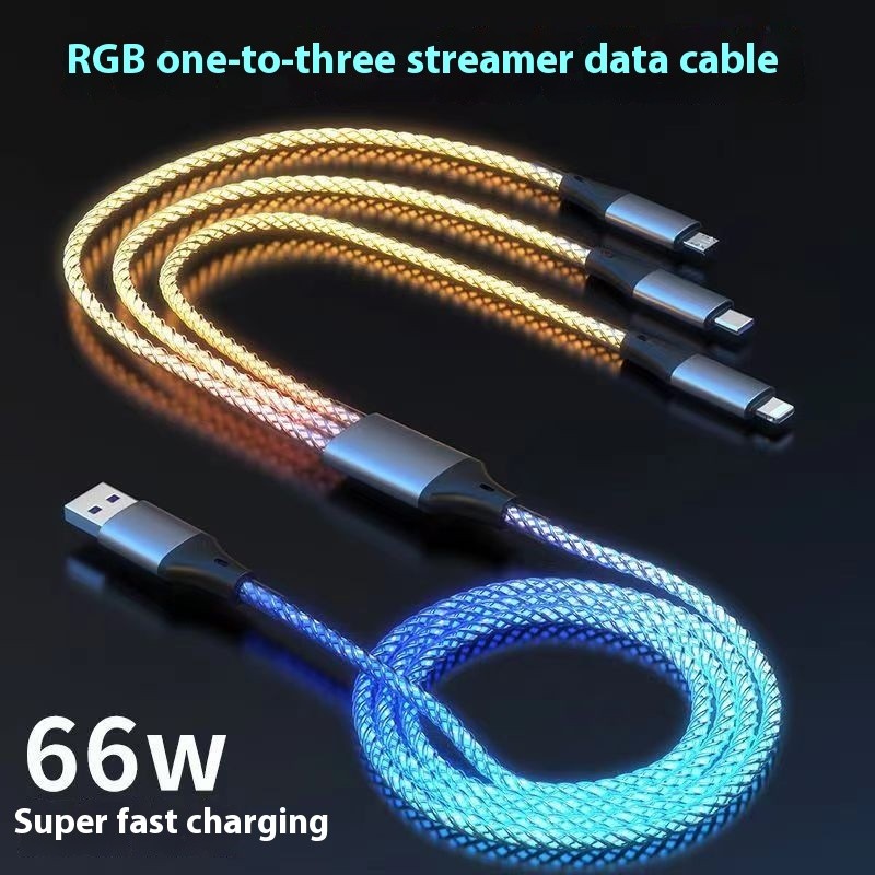 Colorful RGB One-to-three Streamer 66W Data Cable